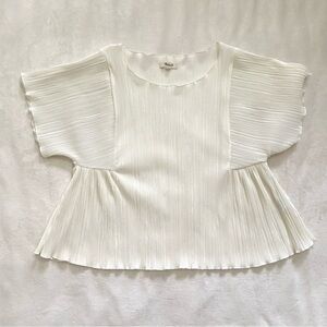 Madewell Micropleat Blouse in Ivory